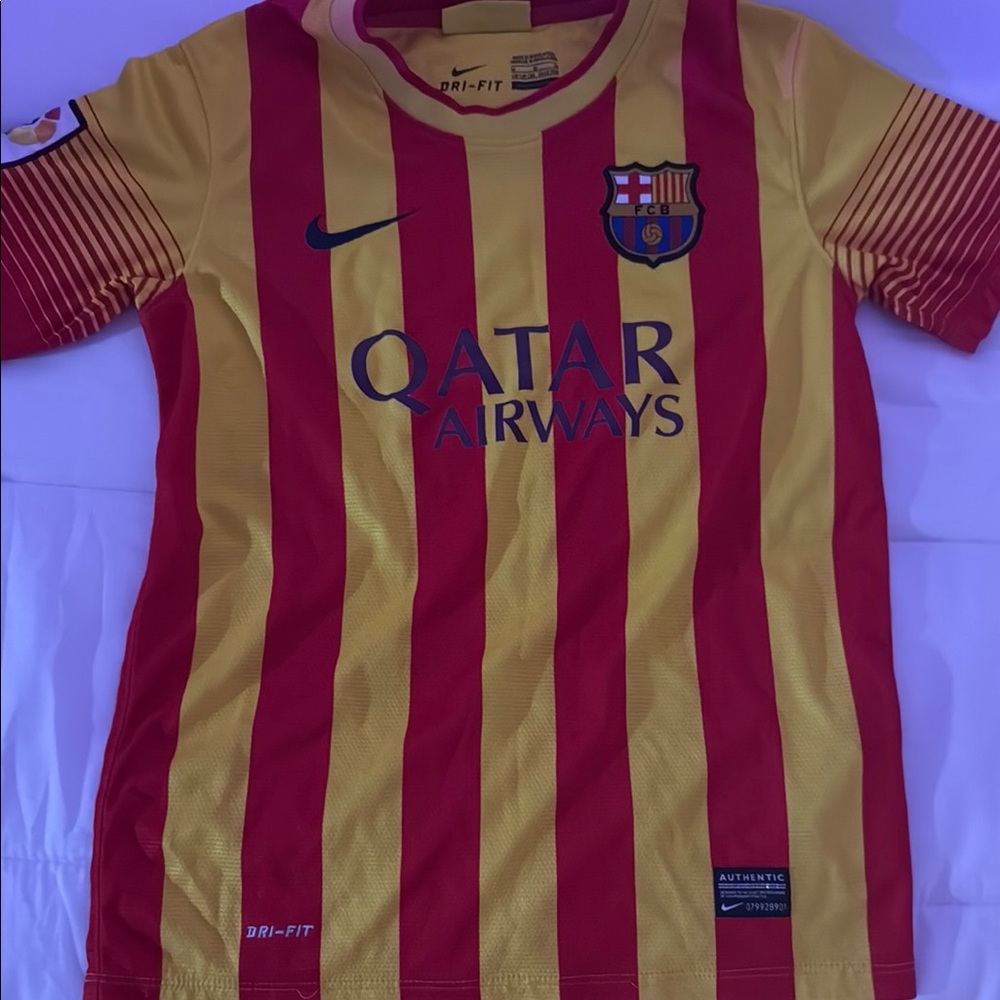 Nike Kids Barcelona Jersey - Red and Gold